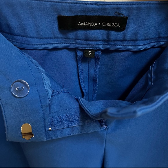 Amanda + Chelsea Solid Blue Pants - Picture 3 of 3